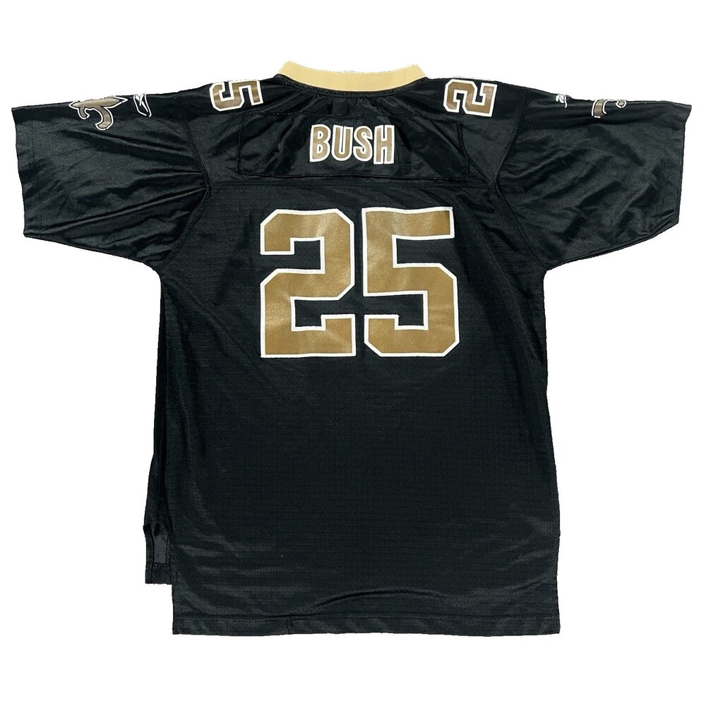 Reggie Bush Reebok #25 New Orleans Saints Black Jersey Youth XL(18-20) - Picture 13 of 13